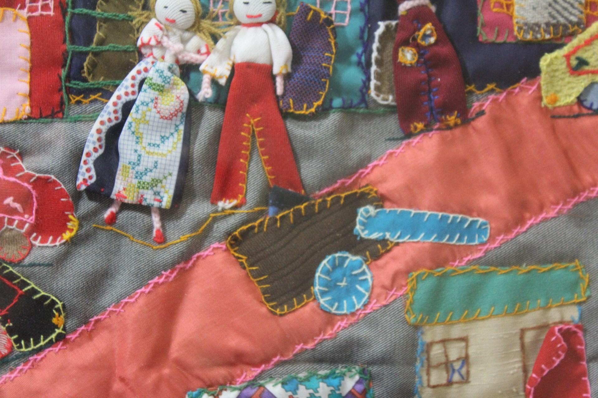 A Handmade Folkart Crazy Quilt