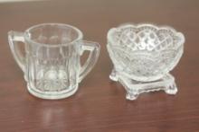Lot of Two Pressed Glass Cups