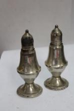 Set of 2 Weighted Sterling Salt and Pepper Shakers