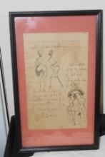 Nude Ink Drawing by de Cavledes