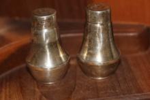 Pair of Weighted Sterling Salt and Pepper Shakers