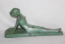 A Metal Art Deco Reclining Figurine