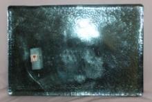 A Handmade Blenko Awuamarine Glass Block