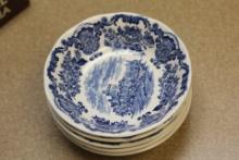 Set of 5 Enoch Wedgwood Scenery Bowl