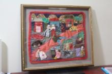 A Handmade Folkart Crazy Quilt