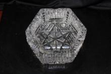 A Vintage Cut Glass Ashtray