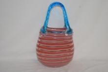 An Art Glass Basket