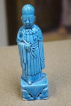 Antique Chinese Turquoise Ceramic Tennant