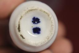 A Vintage Chinese Blue And White Snuff Bottle