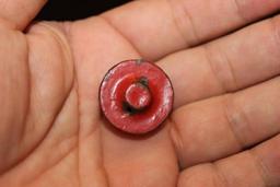 Lot of 3 Cinnabar Chinese Buttons