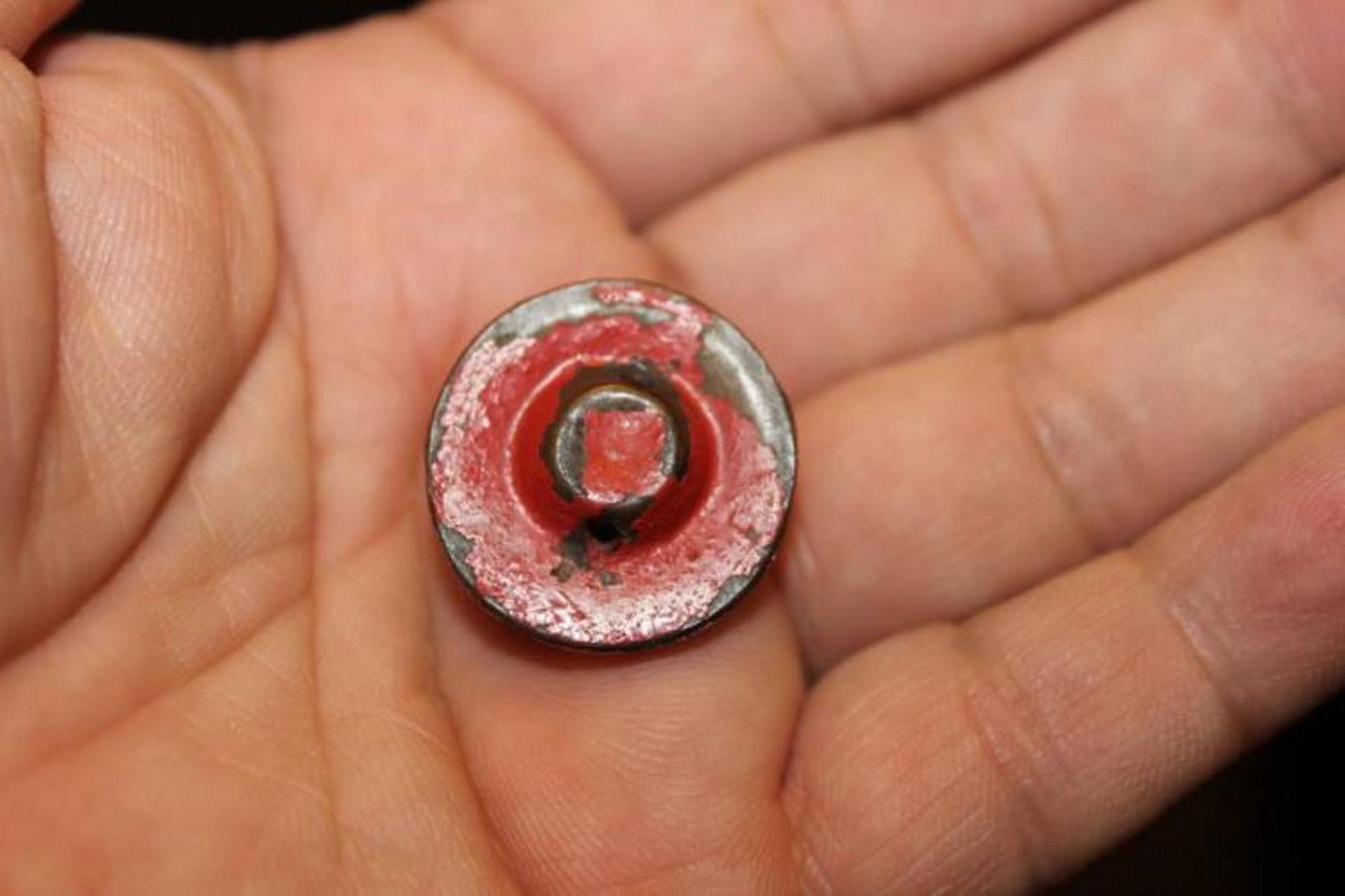 Lot of 3 Cinnabar Chinese Buttons
