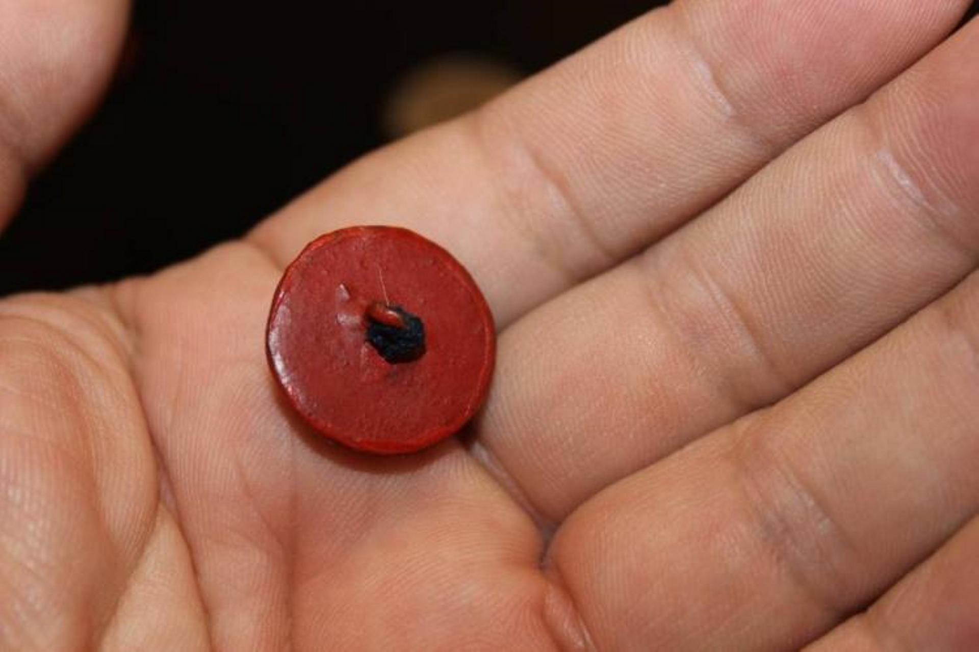 Lot of 3 Cinnabar Chinese Buttons