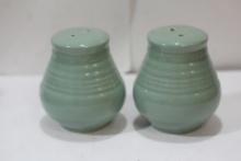 A Pair of Celadon Salt and Pepper Shakers