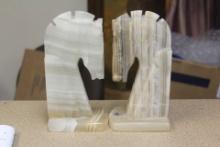 Pair of Onyx Horse Head Bookends
