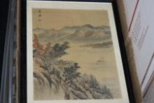 A Signed Chinese Pastel on Silk Painting