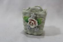 A Miniature Ceramic Basket