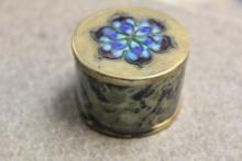 Unusual Enamel And Stone Trinket Box