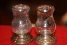 Sterling Rim Salt and Pepper Shakers