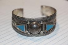 Sterling and Turquoise Bangle Bracelet