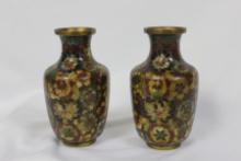 A Pair of Cloisonne Vases