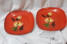 Set of 2 Lacquer Tray/Plates