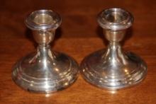 Pair of Gorham Sterling Candle Holders