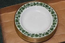 Meissen Green Ivy Leaf Soup Bowl