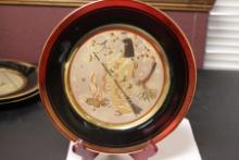 A Chokin 24Kt Gold Plated Plate
