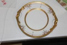 Pickard Porcelain Tray with 24 Kt Gold Gilted Rim
