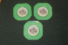 Set of 3 Wedgwood Hunting Scene Plates
