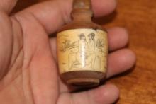 Erotic Chinese B o n e and Wood Snuff Bottle