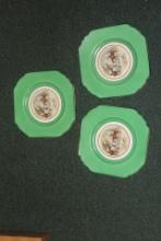 Set of 3 Wedgwood Hunting Scene Plates
