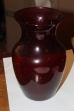 Ruby Red Glass Vase