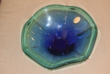 Labeled Murano Art Glass Bowl