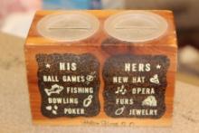 His and Her Wooden Bank