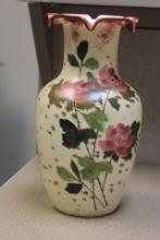 Bristol Glass Hand Painted Vase