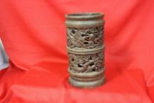 A Dragon Bamboo Brush Pot