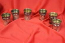 Lot Of 6 Sterling Shot Glass Cups
