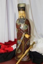 A Rare Antique Chinese Cloisonne and Bone Sage