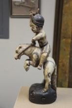 Antique/Vintage Oriental Wooden Rider on a Horse
