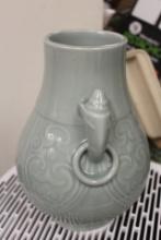 Chinese Celadon Elephant Vase