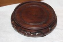 Carved Wooden Vase Stand