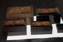 A Chinese Stacking Lacquer Box