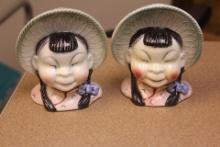 Vintage Pair of Japan Ceramic Wall Pocket