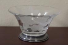 An Etched Glass Bowl