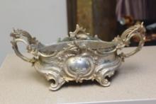 Silverplate art Nuveau two handle bowl