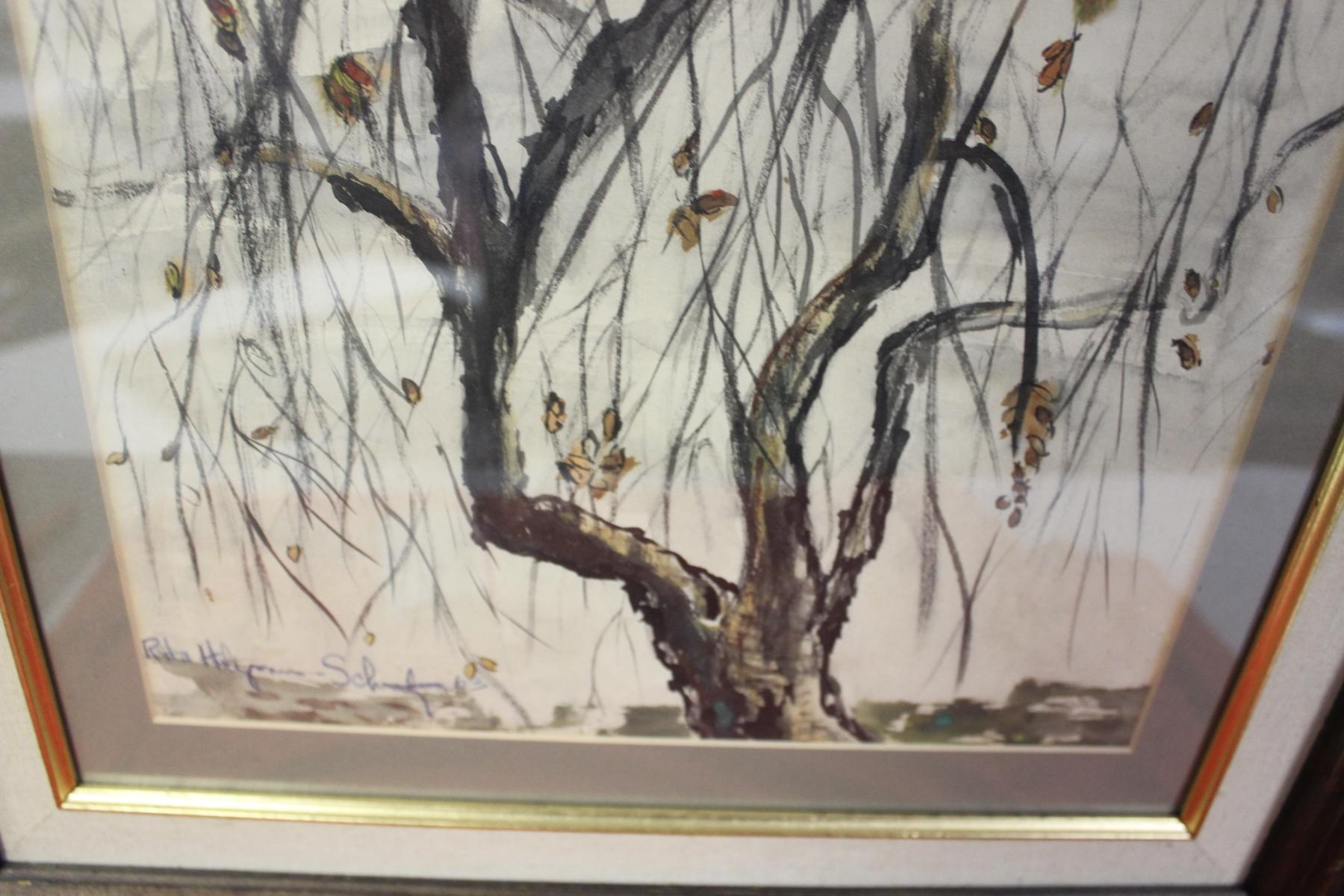 A Signed Rita Holtzman Schwartz Water Colour