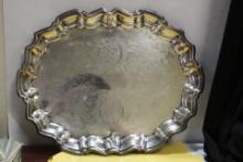 An Ornate Silverplated Tray