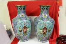 Pair of Well Made Cloisonne Vases