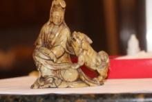 Vintage Chinese Kwan Yin with Foo Dog